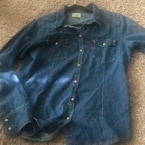 Levi Denim Top Sz L